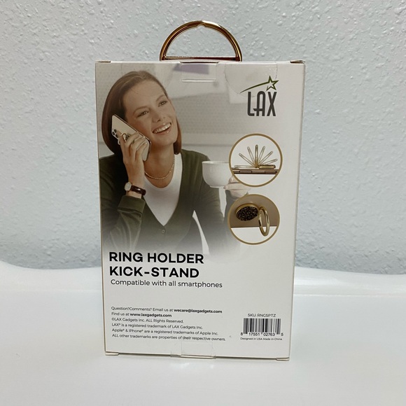 Lax Ring Phone Holder Kick-Stand Elegant - Picture 3 of 3
